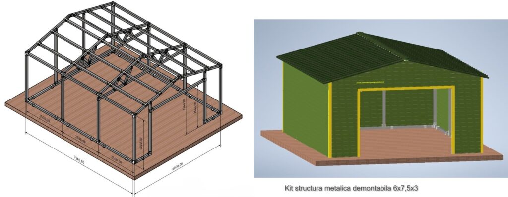 kit structura metalic demontabila