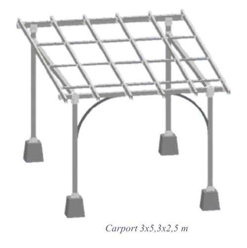 CARPORT - STRUCTURA METALICA CU CONECTORI 1 LOC