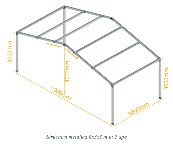 STRUCTURA METALICA 6X3X3 IN 2 APE